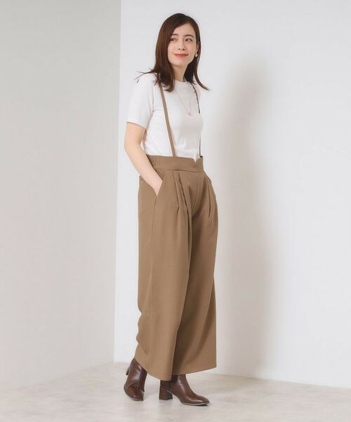 ITS'DEMO / イッツデモ パンツ | 【手洗い可／セットアップ可】サス付きワイドパンツ | 詳細8