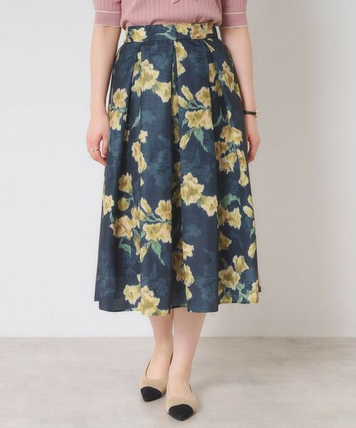 ITS'DEMO / イッツデモ スカート | 【手洗い可】花柄シャンタンスカート | 詳細15