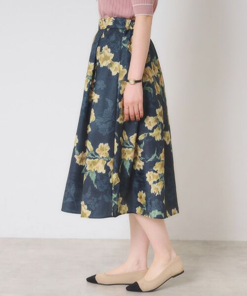 ITS'DEMO / イッツデモ スカート | 【手洗い可】花柄シャンタンスカート | 詳細16