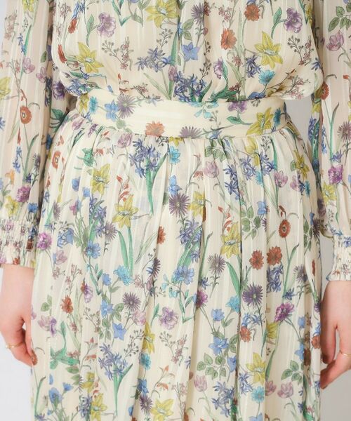 ITS'DEMO / イッツデモ スカート | 【手洗い可／セットアップ可】ラメストライプ花柄スカート | 詳細19