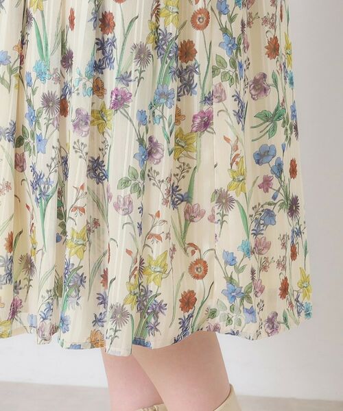 ITS'DEMO / イッツデモ スカート | 【手洗い可／セットアップ可】ラメストライプ花柄スカート | 詳細21