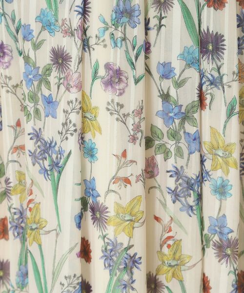 ITS'DEMO / イッツデモ スカート | 【手洗い可／セットアップ可】ラメストライプ花柄スカート | 詳細7