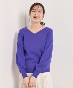 ITS'DEMO / イッツデモ ニット・セーター | 【手洗い可】アンジェリーナ総針vネックニット