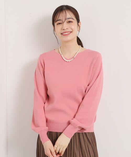 ITS'DEMO / イッツデモ ニット・セーター | 【手洗い可】アンジェリーナ総針vネックニット | 詳細16