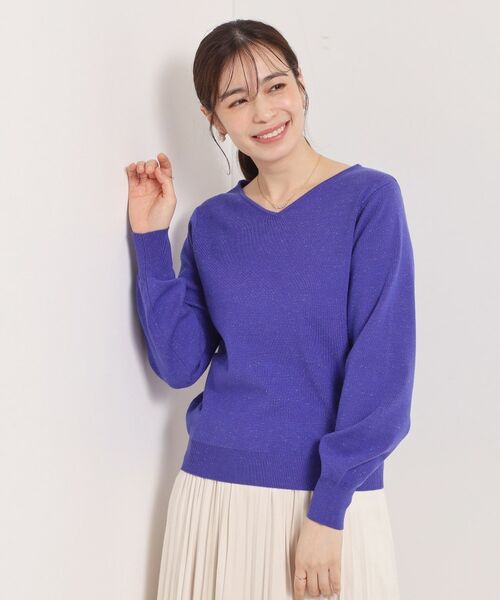 ITS'DEMO / イッツデモ ニット・セーター | 【手洗い可】アンジェリーナ総針vネックニット | 詳細19