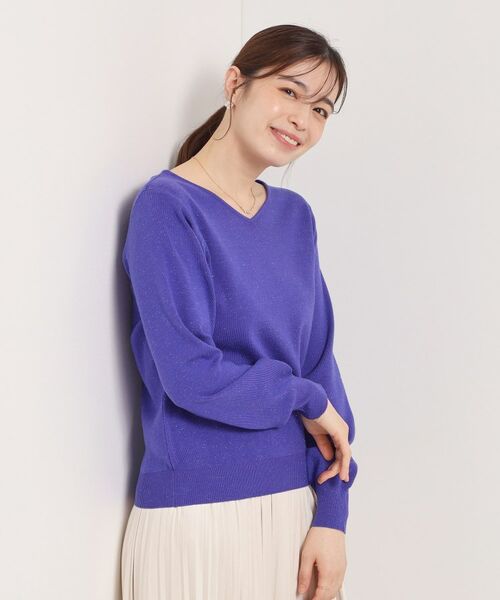ITS'DEMO / イッツデモ ニット・セーター | 【手洗い可】アンジェリーナ総針vネックニット | 詳細20