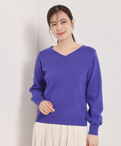 ITS'DEMO / イッツデモ ニット・セーター | 【手洗い可】アンジェリーナ総針vネックニット | 詳細23