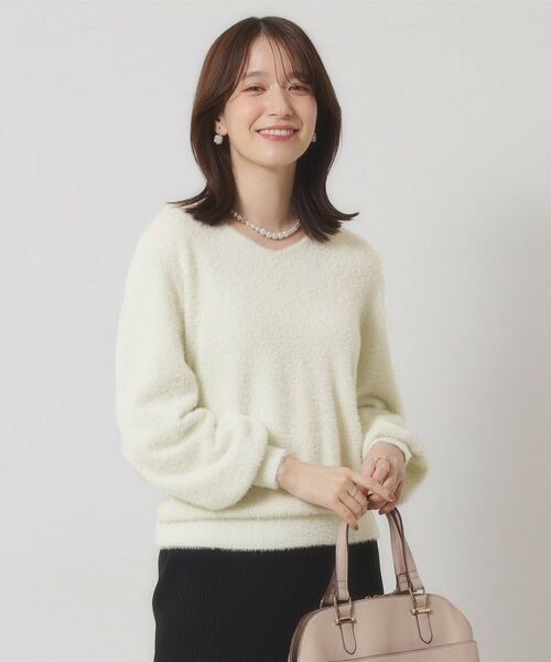 ITS'DEMO / イッツデモ ニット・セーター | 【手洗い可】ラメフェザーヤーンニット | 詳細3