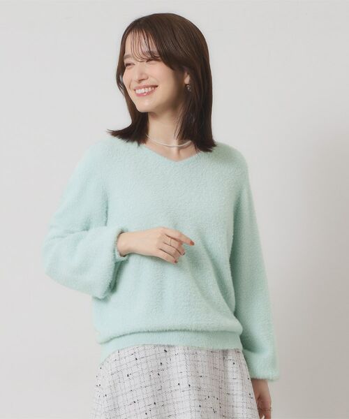 ITS'DEMO / イッツデモ ニット・セーター | 【手洗い可】ラメフェザーヤーンニット | 詳細7