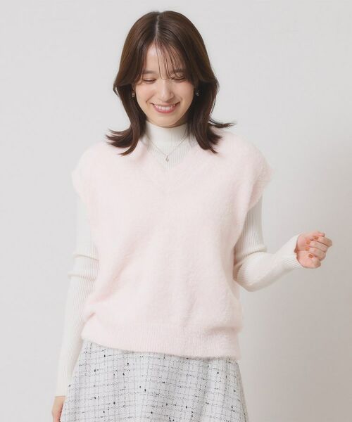 ITS'DEMO / イッツデモ ニット・セーター | 【手洗い可】フェザーヤーンニットジレ | 詳細9