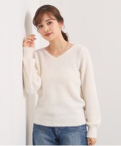 ITS'DEMO / イッツデモ ニット・セーター | 【手洗い可】フェザーヤーンVネックニット