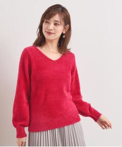 ITS'DEMO / イッツデモ ニット・セーター | 【手洗い可】フェザーヤーンVネックニット