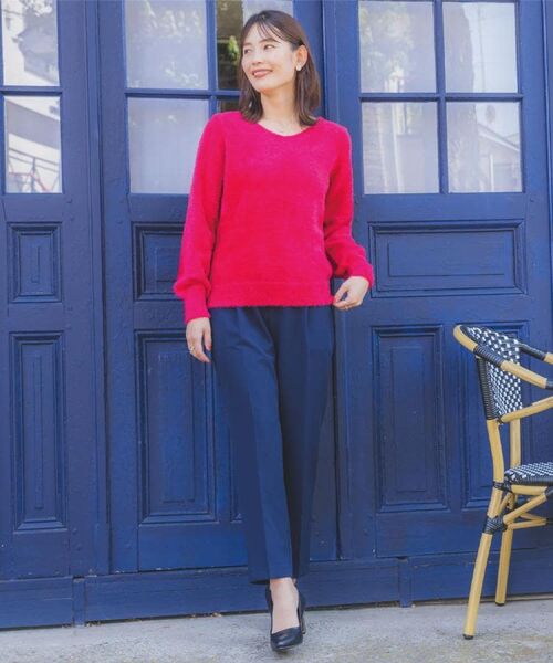 ITS'DEMO / イッツデモ ニット・セーター | 【手洗い可】フェザーヤーンVネックニット | 詳細1