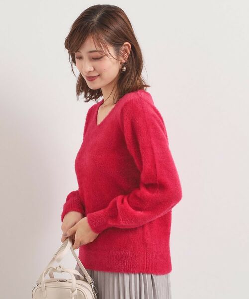 ITS'DEMO / イッツデモ ニット・セーター | 【手洗い可】フェザーヤーンVネックニット | 詳細15