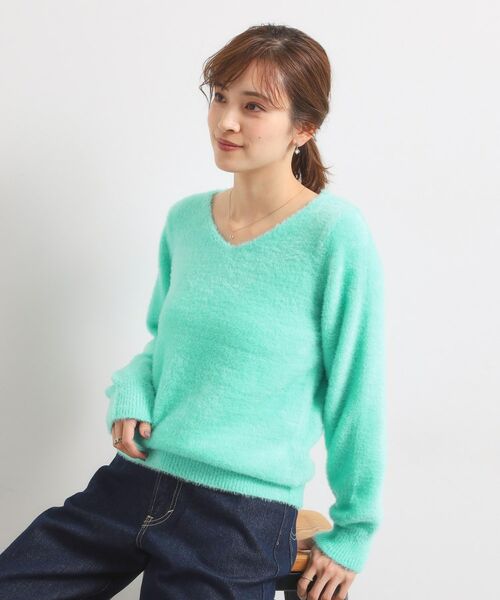 ITS'DEMO / イッツデモ ニット・セーター | 【手洗い可】フェザーヤーンVネックニット | 詳細19