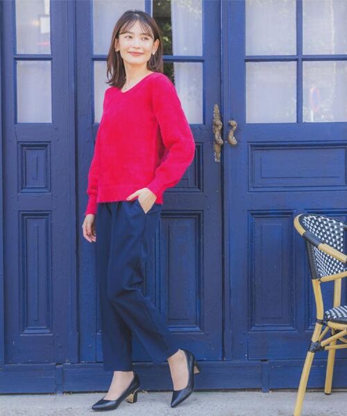 ITS'DEMO / イッツデモ ニット・セーター | 【手洗い可】フェザーヤーンVネックニット | 詳細2