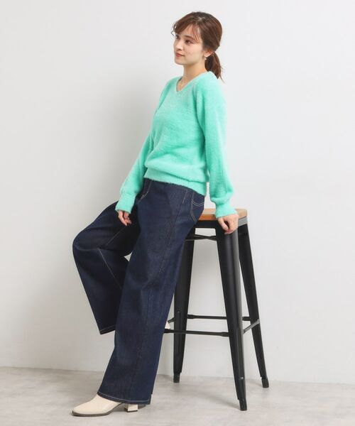 ITS'DEMO / イッツデモ ニット・セーター | 【手洗い可】フェザーヤーンVネックニット | 詳細21