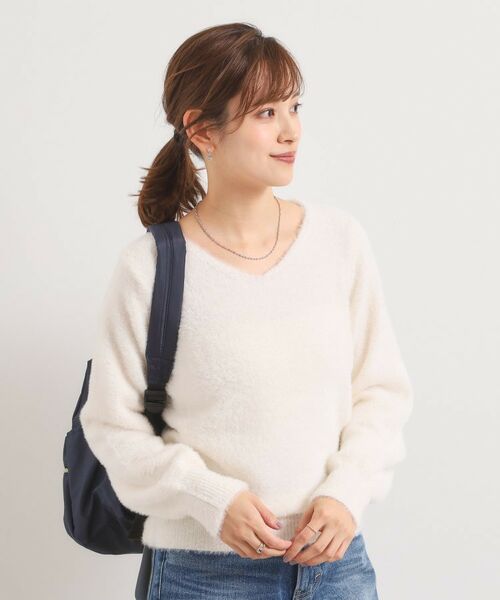 ITS'DEMO / イッツデモ ニット・セーター | 【手洗い可】フェザーヤーンVネックニット | 詳細3