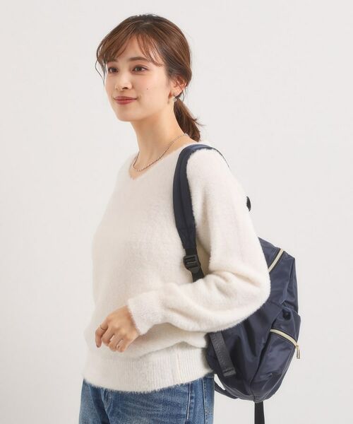 ITS'DEMO / イッツデモ ニット・セーター | 【手洗い可】フェザーヤーンVネックニット | 詳細4