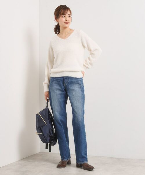 ITS'DEMO / イッツデモ ニット・セーター | 【手洗い可】フェザーヤーンVネックニット | 詳細5