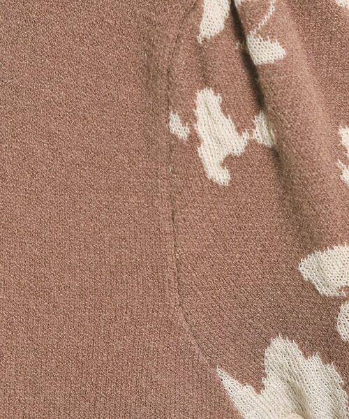 ITS'DEMO / イッツデモ ニット・セーター | 【手洗い可】花柄ジャカード袖ニット | 詳細12