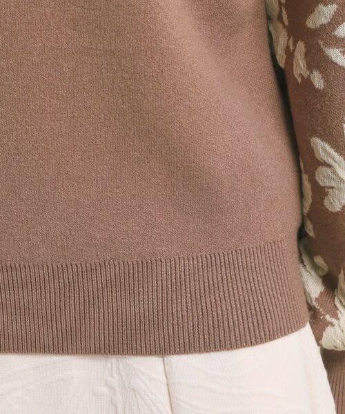 ITS'DEMO / イッツデモ ニット・セーター | 【手洗い可】花柄ジャカード袖ニット | 詳細22