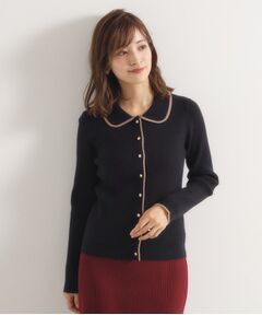 ITS'DEMO / イッツデモ ニット・セーター | 【手洗い可】配色衿リブニット