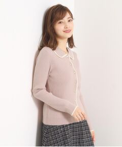 ITS'DEMO / イッツデモ ニット・セーター | 【手洗い可】配色衿リブニット