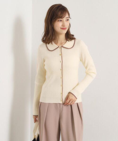 ITS'DEMO / イッツデモ ニット・セーター | 【手洗い可】配色衿リブニット | 詳細1