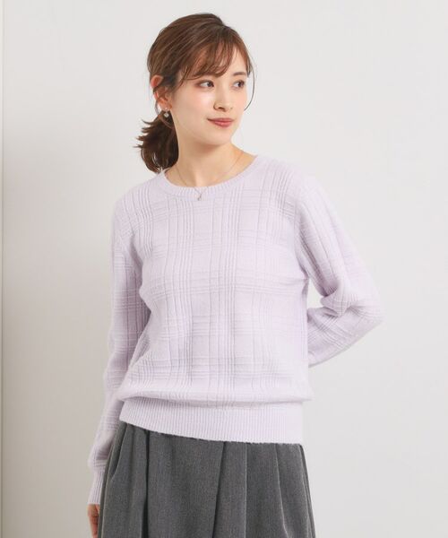 ITS'DEMO / イッツデモ ニット・セーター | 【手洗い可】ラメチェックニット | 詳細11