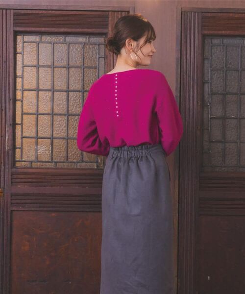 ITS'DEMO / イッツデモ ニット・セーター | 【手洗い可】バックパール調ラメニット | 詳細2