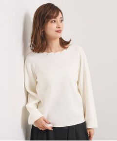 ITS'DEMO / イッツデモ ニット・セーター | 【手洗い可】スカラップパール調ラメニット