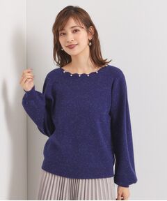 ITS'DEMO / イッツデモ ニット・セーター | 【手洗い可】スカラップパール調ラメニット