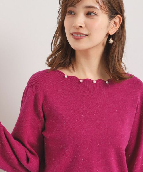 ITS'DEMO / イッツデモ ニット・セーター | 【手洗い可】スカラップパール調ラメニット | 詳細15