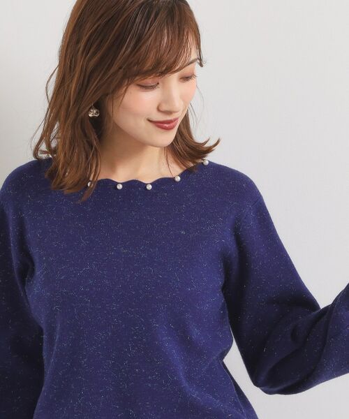 ITS'DEMO / イッツデモ ニット・セーター | 【手洗い可】スカラップパール調ラメニット | 詳細19