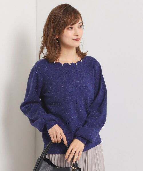 ITS'DEMO / イッツデモ ニット・セーター | 【手洗い可】スカラップパール調ラメニット | 詳細20