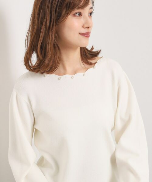 ITS'DEMO / イッツデモ ニット・セーター | 【手洗い可】スカラップパール調ラメニット | 詳細3