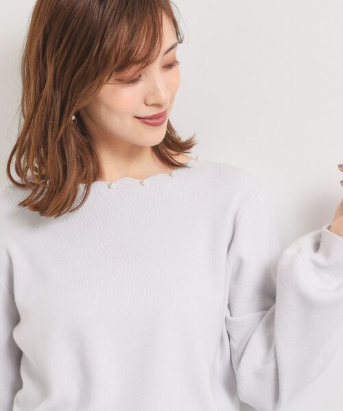 ITS'DEMO / イッツデモ ニット・セーター | 【手洗い可】スカラップパール調ラメニット | 詳細7