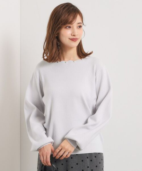 ITS'DEMO / イッツデモ ニット・セーター | 【手洗い可】スカラップパール調ラメニット | 詳細8