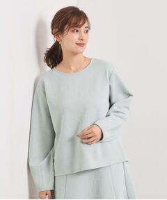 ITS'DEMO / イッツデモ カットソー | 【洗濯機OK／セットアップ可】花柄ジャカードトップス