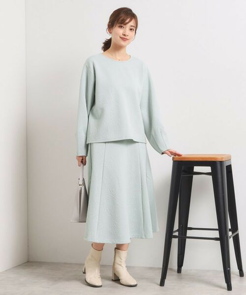 ITS'DEMO / イッツデモ カットソー | 【洗濯機OK／セットアップ可】花柄ジャカードトップス | 詳細10