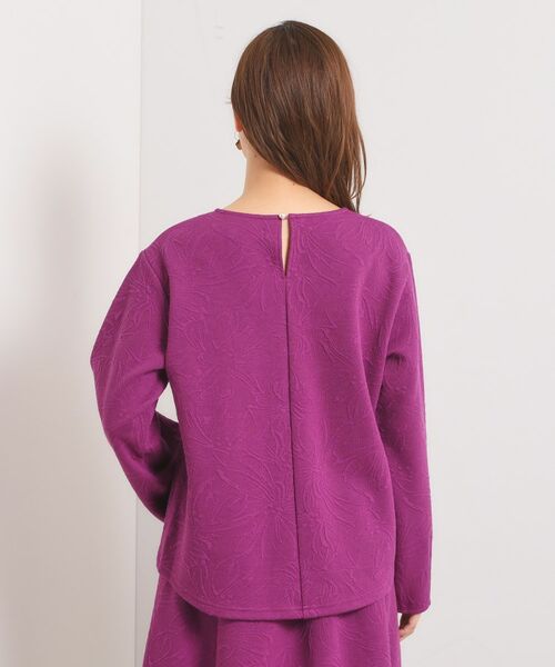 ITS'DEMO / イッツデモ カットソー | 【洗濯機OK／セットアップ可】花柄ジャカードトップス | 詳細19