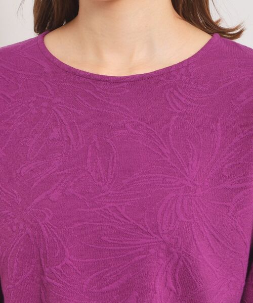 ITS'DEMO / イッツデモ カットソー | 【洗濯機OK／セットアップ可】花柄ジャカードトップス | 詳細20