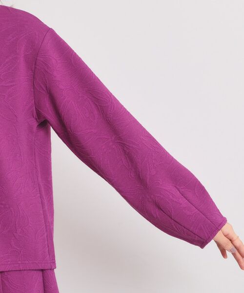 ITS'DEMO / イッツデモ カットソー | 【洗濯機OK／セットアップ可】花柄ジャカードトップス | 詳細21