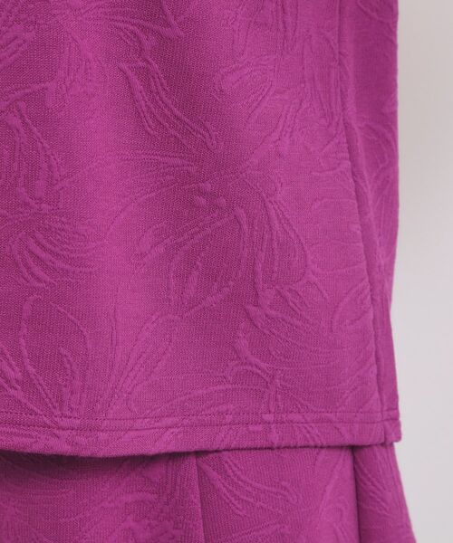 ITS'DEMO / イッツデモ カットソー | 【洗濯機OK／セットアップ可】花柄ジャカードトップス | 詳細22