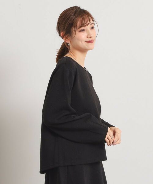 ITS'DEMO / イッツデモ カットソー | 【洗濯機OK／セットアップ可】花柄ジャカードトップス | 詳細5