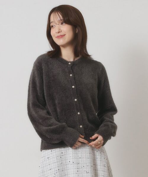 ITS'DEMO / イッツデモ カーディガン・ボレロ | 【手洗い可】フェザーヤーンクルーカーディガン | 詳細13