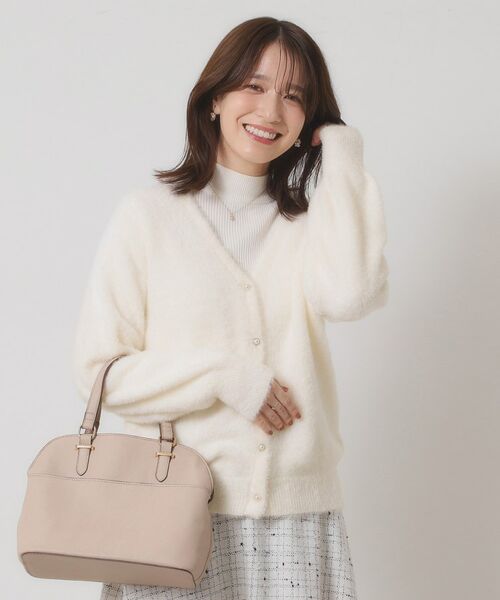 ITS'DEMO / イッツデモ カーディガン・ボレロ | 【手洗い可】フェザーヤーンVカーディガン | 詳細1