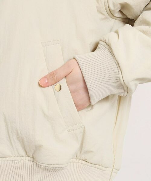 ITS'DEMO / イッツデモ レザーブルゾン・ジャケット | バックシャーリングMA－1 | 詳細17