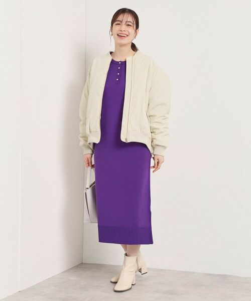 ITS'DEMO / イッツデモ レザーブルゾン・ジャケット | バックシャーリングMA－1 | 詳細4